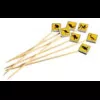 Brochette bambou "panneau de route"
