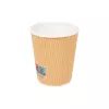 Gobelets boissons chaudes double paroi ondulé kraft 240ml