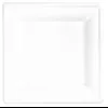Assiettes carré 20x20cm bagasse blanche