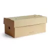 Large Premium Burger Box 244x122x102mm carton Kraft brun Compostable