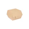 Boites Medium burger THE PACK 14.4x13.6x9.6cm Kraft Brun